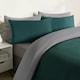 image 9 of OHS Reversible Microfibre Duvet Cover and Pillowcase Bedding Set Pink | Red | Single
