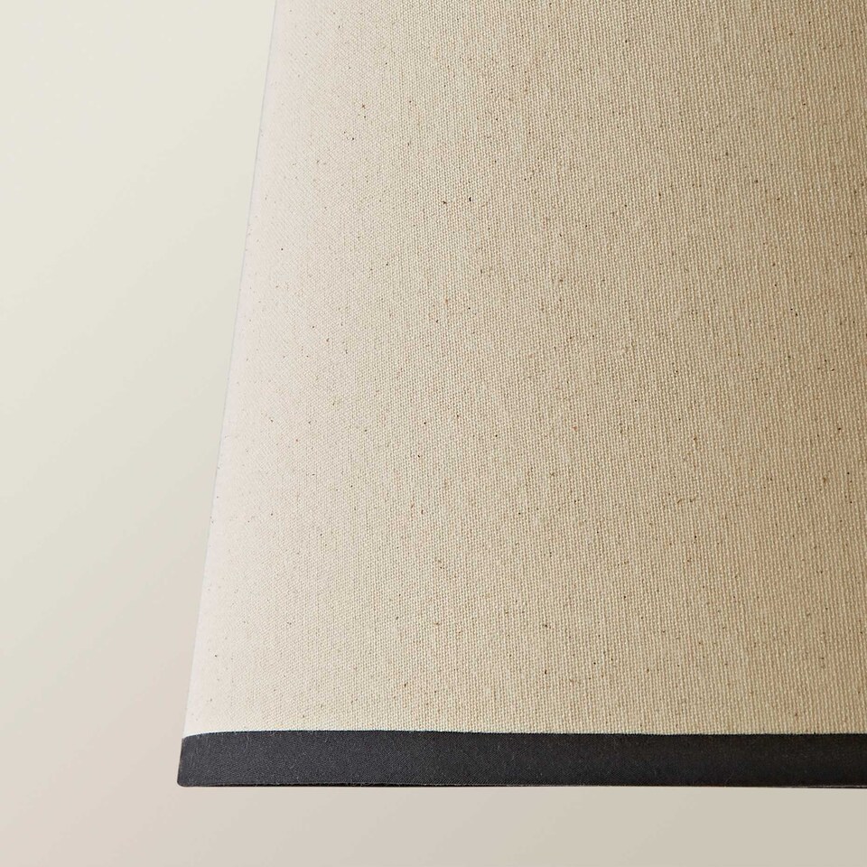 image 1 of ValueLights Aspen Medium Black Trim Tapered Lamp Shade | Black