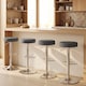 image 8 of HOMCOM Bar Stools Set of 2, Height Adjustable Breakfast Bar Chairs | Grey | Grey | 38.5 x 38.5 x 62-84 cm