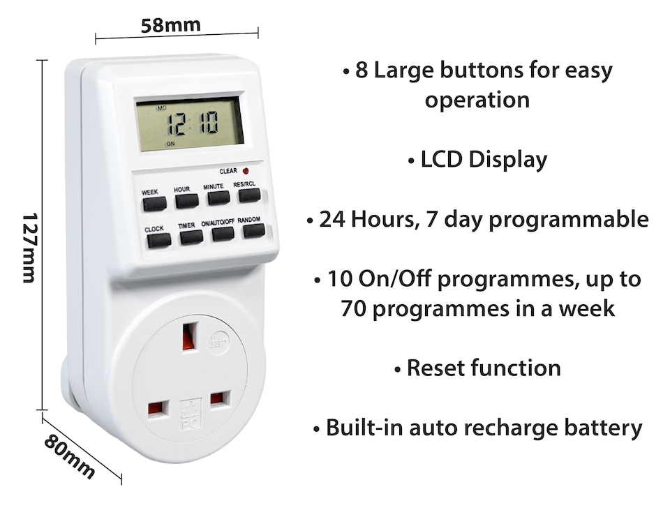image 1 of Eagle Plug-In Programmable Digital Timer