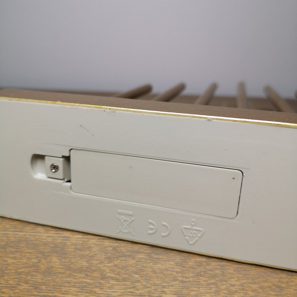 image 1 of 29cm Premier Christmas  Candle Bridge with 17 LEDs & Timer in Gold Battery Operated