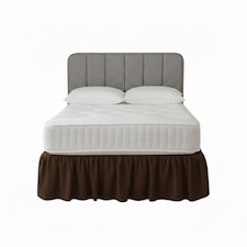 Base Valance Polycotton Sheet for Divan Beds Easy Care Bed Base Cover | Brown | Brown | Super King