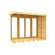 image 3 of 8ft x 4ft Pent Summer House (Full Height Window) - Wood - L118 x W243 x H201 cm Brown