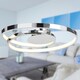 image 7 of First Choice Lighting Polished Chrome LED Swirl Flush Fitting Chrome
