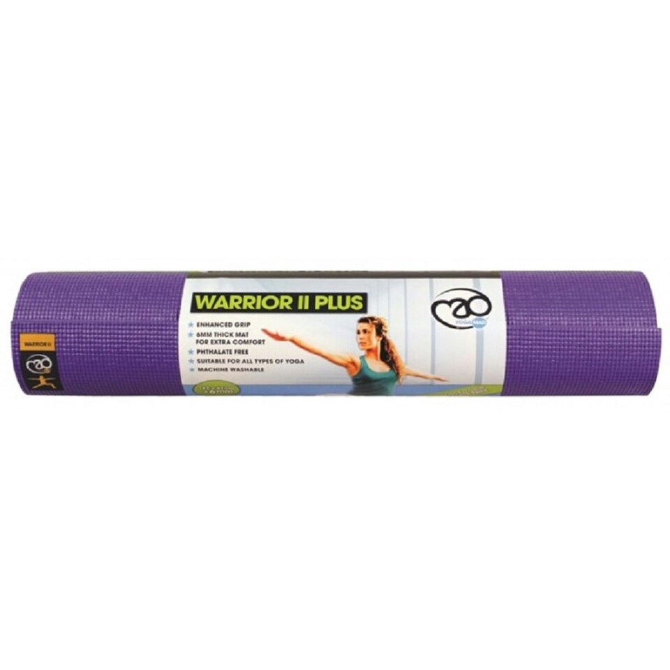 Fitness Mad Warrior II Yoga Mat - Purple - One Size (UTCS626)