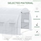 image 3 of Outsunny 4 x 3 x 2 m Polytunnel Greenhouse Pollytunnel Tent w/ Steel Frame White