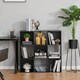 image 2 of HOMCOM 3-tier 9 Cubes Storage Unit Particle Board Cupboard Bookcase Organiser Home Office Shelves, Black