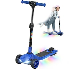 AIYAPLAY Electric Scooter for Age 6-10, 3 Wheel Foldable Kids Scooter | Blue
