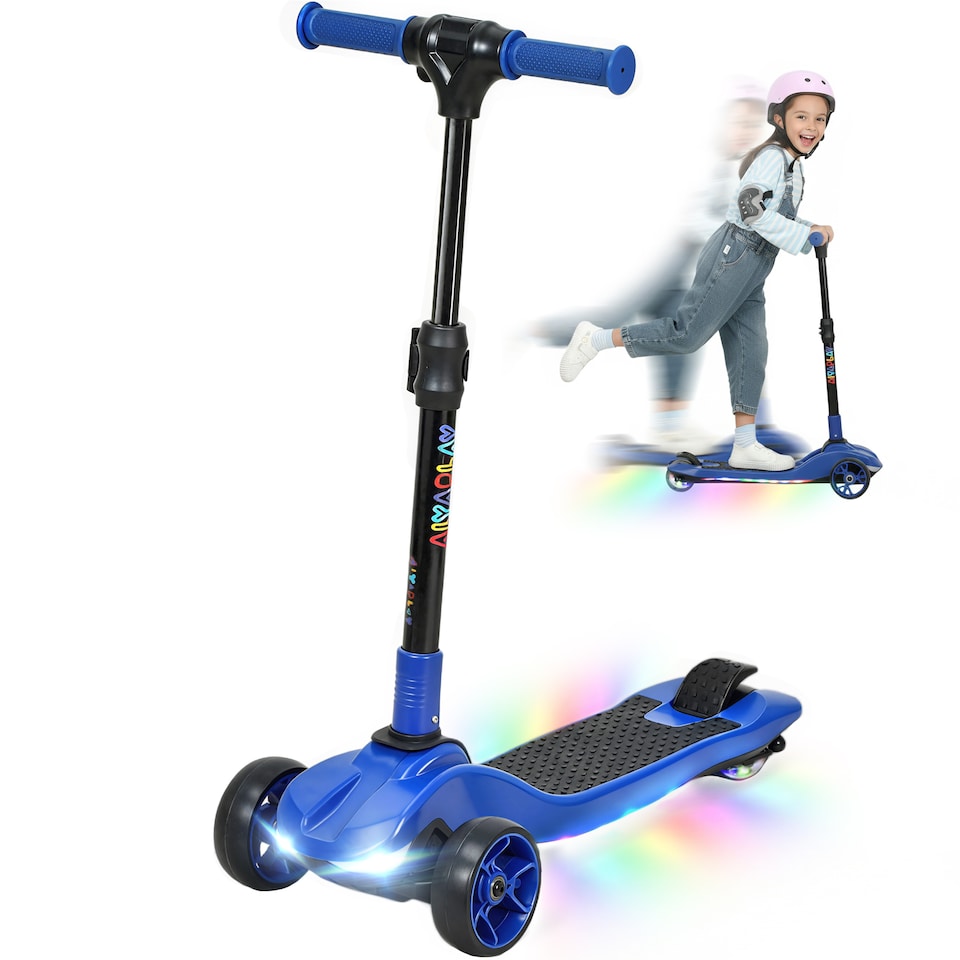 image 1 of AIYAPLAY Electric Scooter for Age 6-10, 3 Wheel Foldable Kids Scooter | Blue