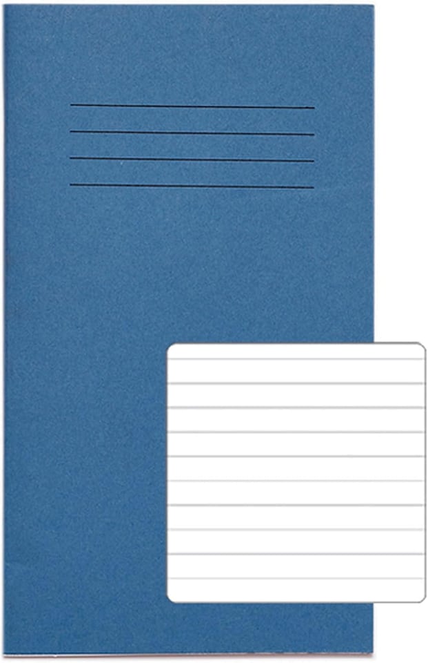 image 1 of Rhino 64 Page 8mm Lined Exercise Book Light Blue 200 x 120mm 10 Pack