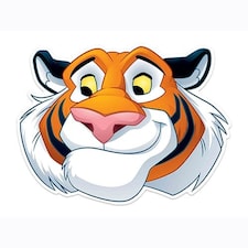 Disney Aladdin Rajah Tiger Cardboard Face Mask for Children