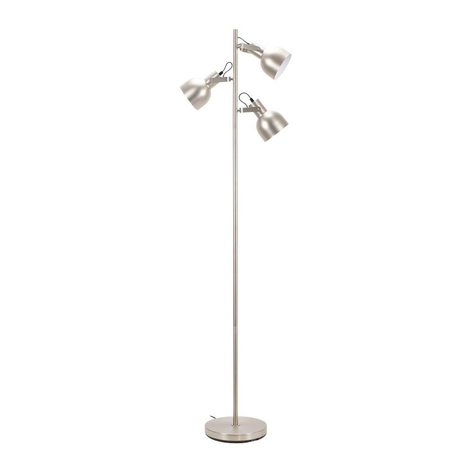 image 1 of ValueLights Albie Chrome 3 Way Adjustable Directional Floor Lamp