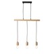 image 1 of Sven Bar Pendant Ceiling Lamp, Matt Black, Natural Wood
