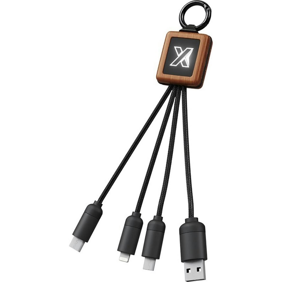 SCX Design Wood USB Charger - Solid Black/Wood - One Size