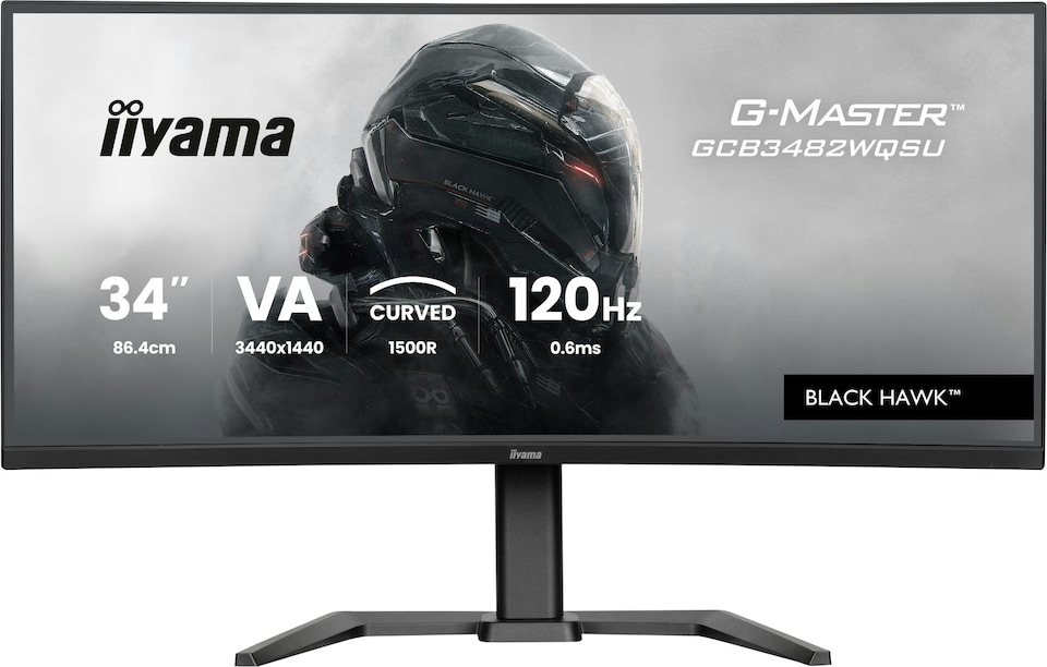 iiyama G-Master GCB3482WQSU 34" Curved Ultrawide QHD 120Hz 0.6ms Gaming Monitor