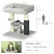 image 7 of PawHut Small Cat Tree with Scratching Post Bed Toy for Indoor Cats, Grey