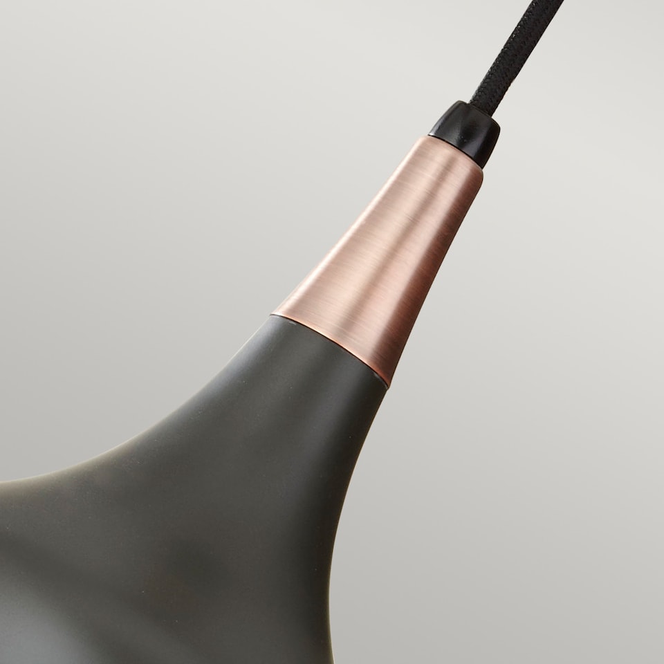 image 1 of Beso 1 Light Dome Ceiling Pendant Dark Bronze, E27