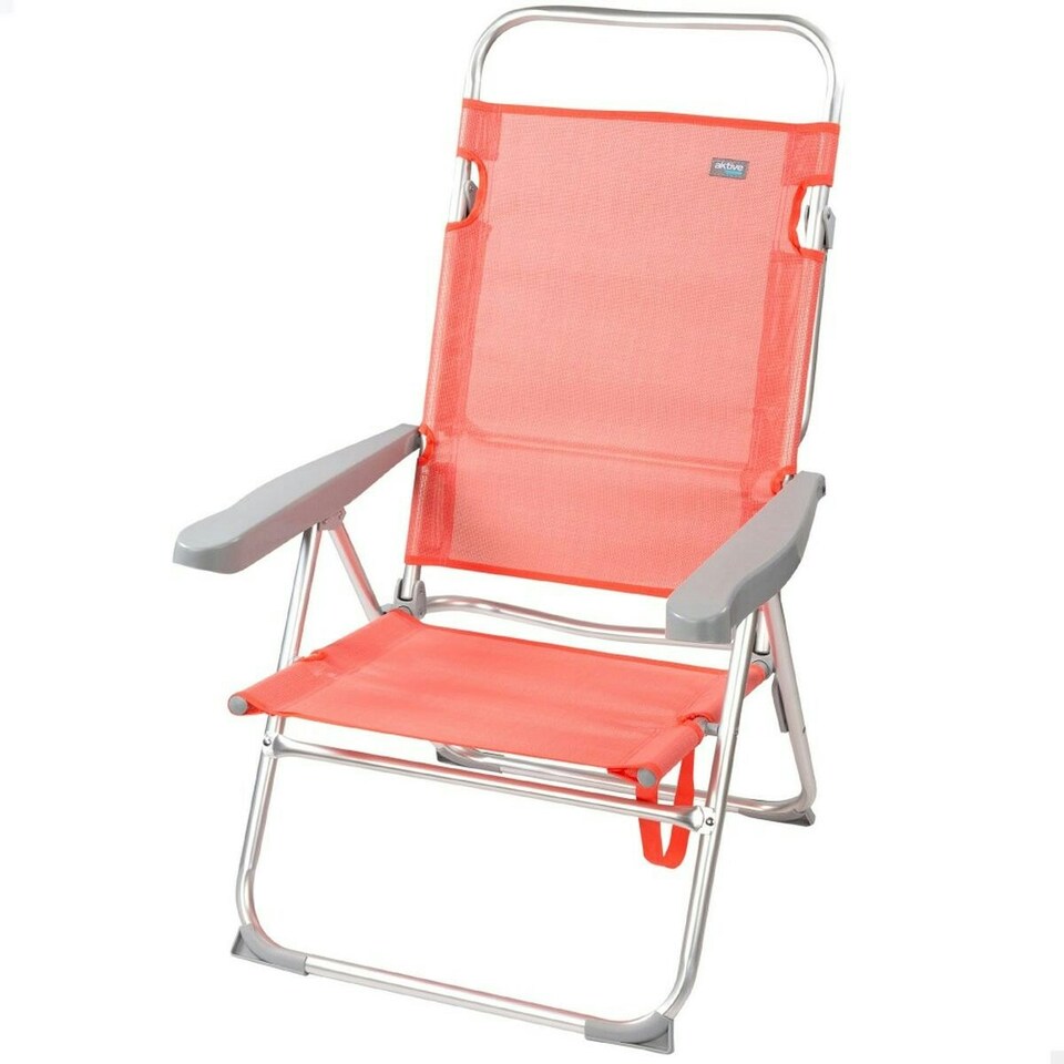 image 1 of Folding Chair Aktive Flamingo Coral 48 x 99 x 57 cm (4 Units) N/A