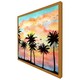 image 4 of Palm trees at sunset (Picutre Frame) Brown | XL