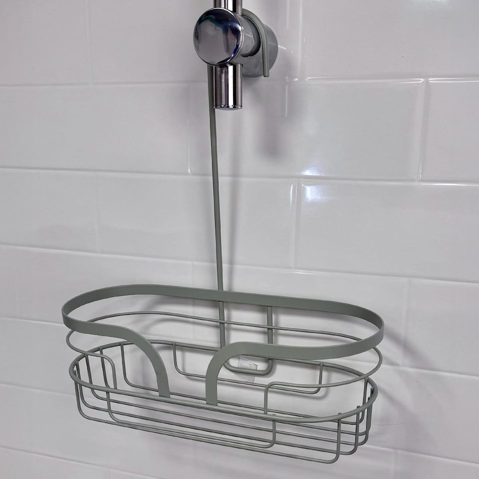 image 1 of Showerdrape Dante Sage Green Freestanding Floor Caddy and Mini Shower Caddy | Green | Sage Green | 1