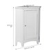 image 3 of Teamson Home Wooden Bathroom Corner Cabinet Standing White