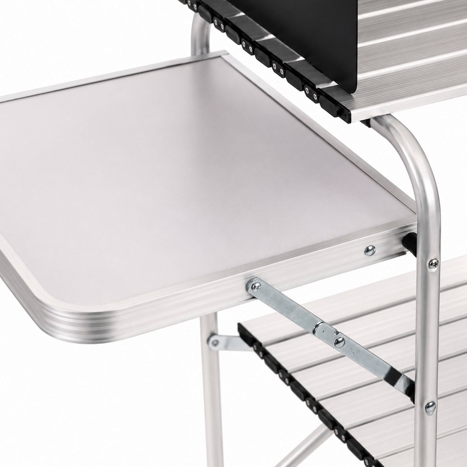 image 1 of Portable Folding Outdoor Aluminium Camping Travel Kitchen Work Top | Black