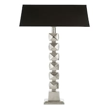 Interiors by Premier Faceted Table Lamp Black