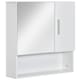 image 1 of kleankin Bathroom Mirror Cabinet Wall Mount Storage Organizer with Door