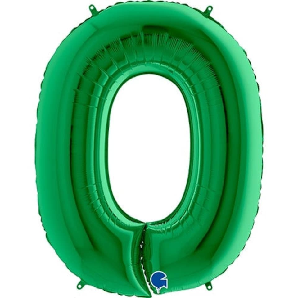 Green Number 0 Helium Foil Giant Balloon 102cm / 40 in