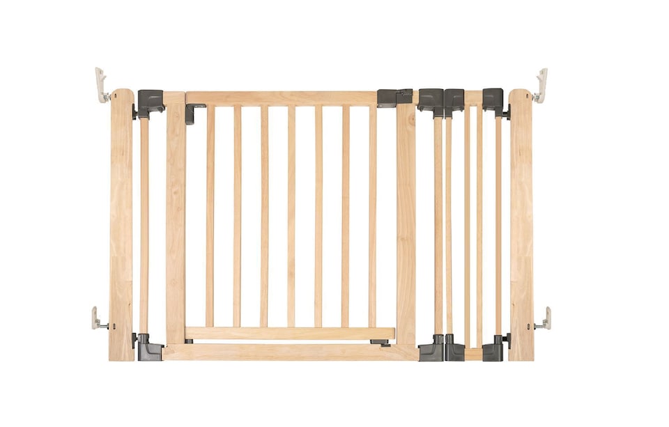 image 1 of Safetots Wooden Multi Panel Room Divider, up to 116cm, Natural Wood, 76cm Tall, Flexible Room Divider for Baby and Toddler | Cream | Natural