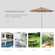image 4 of Outsunny 3(m) Wooden Garden Parasol Sun Shade Outdoor Umbrella Khaki