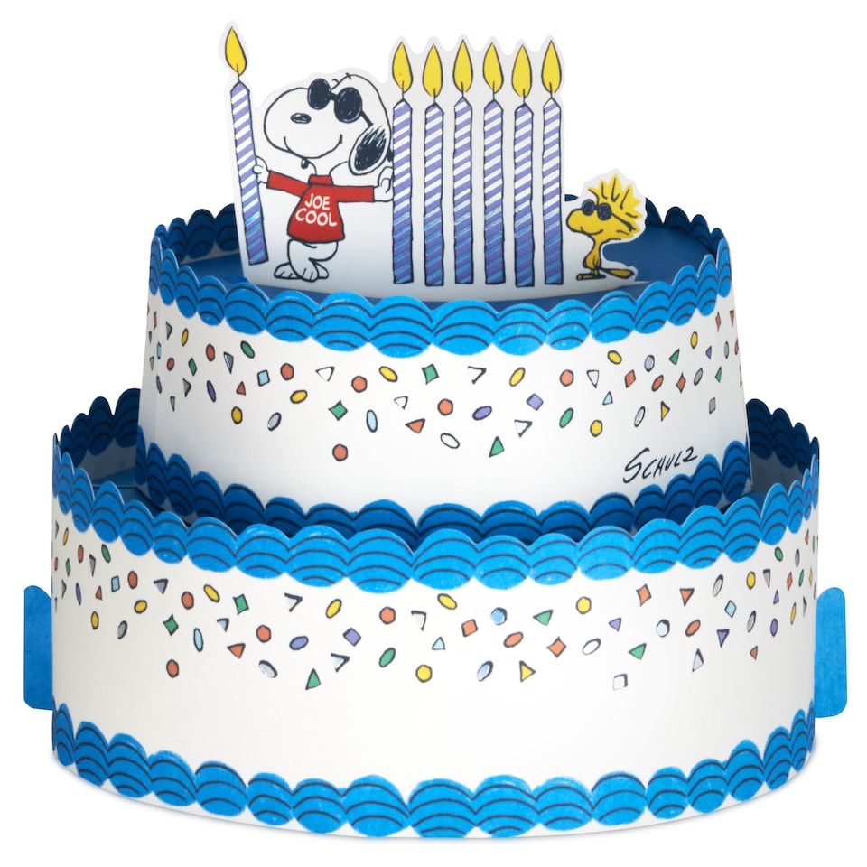 image 1 of Hallmark Paper Wonder Birthday Card - 3D Pop-Up Peanuts Snoopy Joe Cool Design