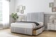 image 4 of Sloomy Kingsley Silver Naples Divan Bed Base No Drawers With 54 Inch Floor Standing Headboard & 12 Inch Matching Footboard | Silver | Silver | Super King | 1