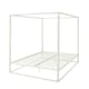 image 6 of Ashwell Modern Four 4 Poster White Metal Bed Frame (Double)