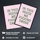 image 2 of In This House We Swear Pink Green Funny Cheeky Huge Wall Art Print 18X24 In