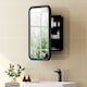 image 2 of HOMCOM Bathroom Wall Cabinet with Mirror Black | Black | Black | 50 x 12 x 76 cm