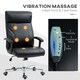 image 4 of Vinsetto Massage Office Chair PU Leather Computer Chair w/ Tilt Function Black