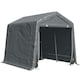image 1 of Outsunny Garden Storage Tent Bike Shed with Zipper Doors, Grey