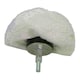 image 3 of Dome Domed Final Finishing Polishing Mop 110mm Wide Soft Grade Cotton 6pk