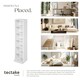 image 5 of CD DVD Storage Tower Media Display Unit Adjustable Shelves Wood Effect 102 CDs or 27 DVDs White