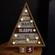 image 1 of 42cm Wooden Christmas Countdown Decoration with 10 Warm White LEDs