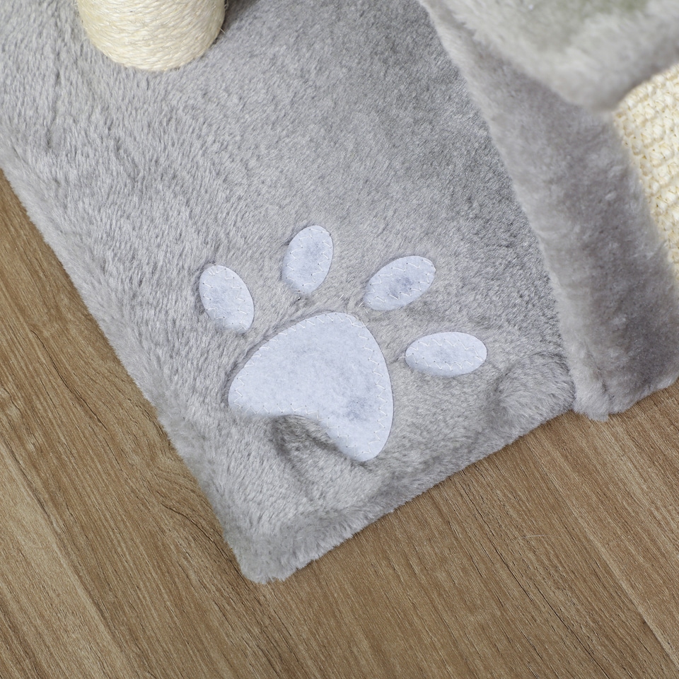 image 1 of PawHut Cat Tree Tower, Rotatable Top Bar, Sisal Post, Tunnel, Balls