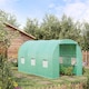 image 2 of Outsunny 4 x 2 x 2 m Polytunnel Greenhouse with Roll-up Door and 6 Windows | Green
