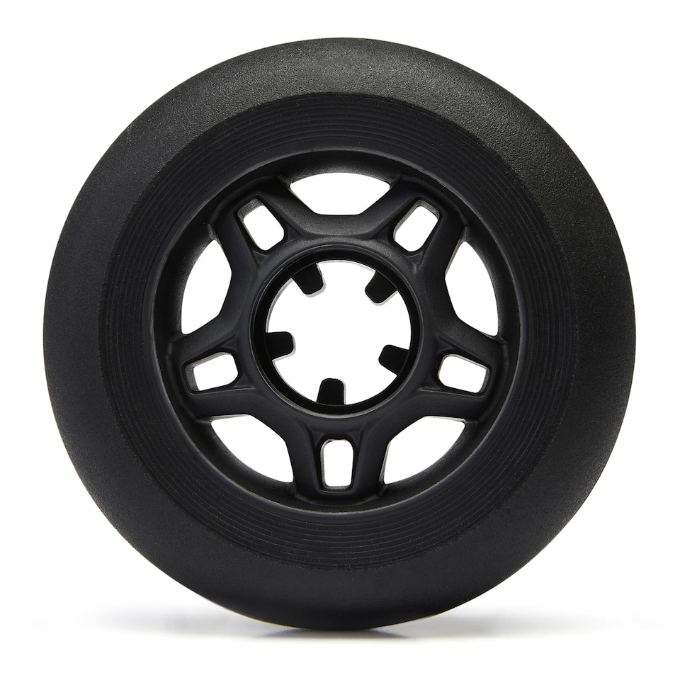 image 1 of Decathlon 80 mm 84A Inline Fitness Skate Wheels Fit 4-Pack - Black