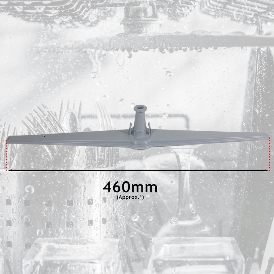image 1 of SPARES2GO Lower Spray Arm for Sharp QWC12F QWD492 QWF471 QWG472 QWGT13 Dishwasher