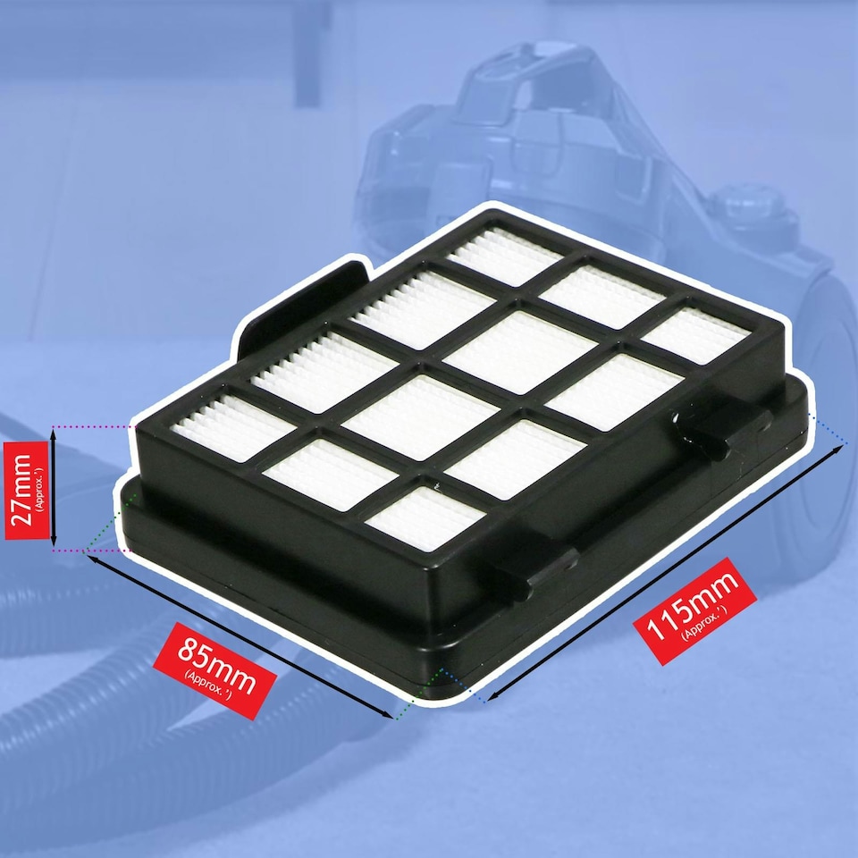image 1 of SPARES2GO HEPA Filters Kit for Bosch BGC05 BGS05 Vacuum Cleaner BGC05A220A BGS05A220