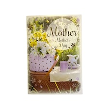 To A Dear Mother Bright Spring Flowers Design Mother's Day Card