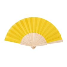 MidOcean Fanny Wood Wood Handheld Fan - Yellow - One Size