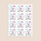 image 3 of Can't Wait to See Gender Reveal Square Stickers 65mm - Sheet of 12