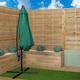 image 5 of 3m Hanging Banana Cantilever Garden Parasol with Cover in Green